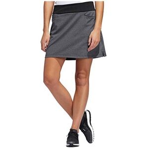 Adidas Ultimate Heathered Knit Golf Skort Grey Black XL - Running Sports Skort